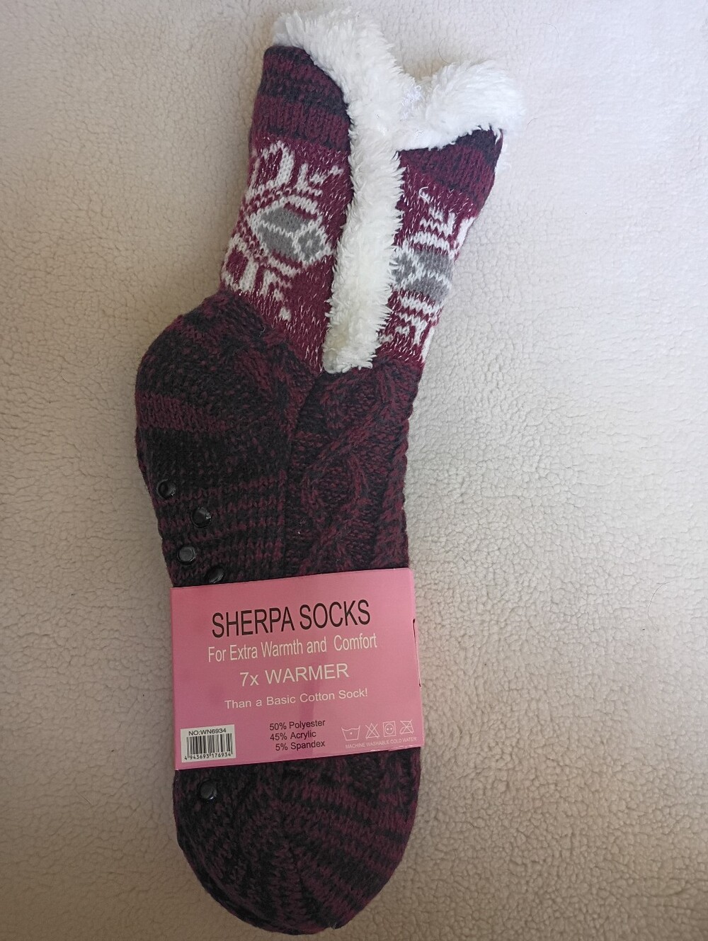 Sherpa Socks Soft & Cozy- Various Colors/Designs - Picture 2 of 10
